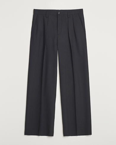  Wide Wool Trousers Black