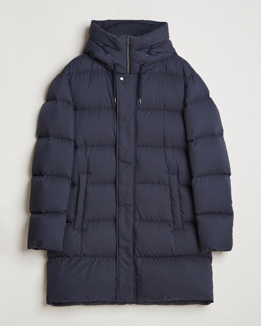 Herno Faux Fur Down Parka Navy – Blue