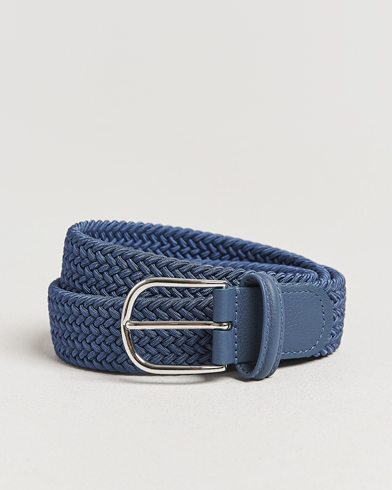  Stretch Woven 3,5 cm Belt Air Force Blue