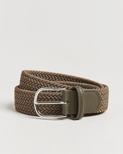  Stretch Woven 3,5 cm Belt Khaki