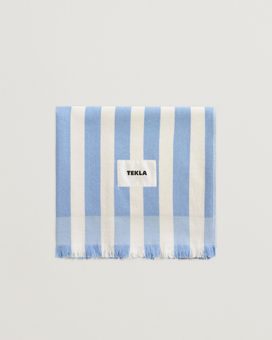 Tekla Organic Terry Beach Towel Moro Stripes – Blue
