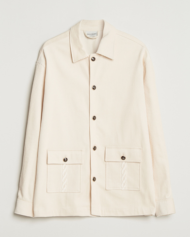 Drôle de Monsieur Corduroy Overshirt Ecru – White