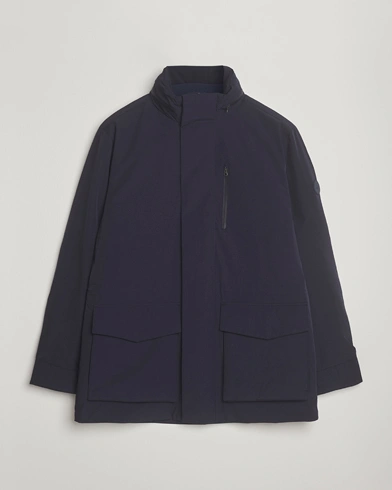 GANT Double Mid Length Field Jacket Evening Blue – Blue
