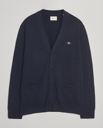 GANT Casual Cotton Cardigan Evening Blue – Blue