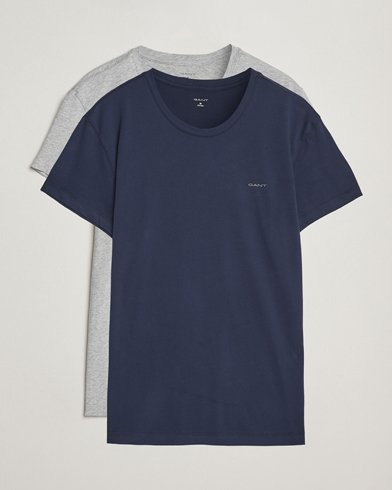 GANT 2-Pack Crew Neck T-Shirt Light Grey/Navy – Blue