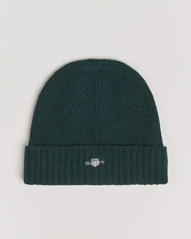 GANT Wool Lined Beanie Tartan Green – Green
