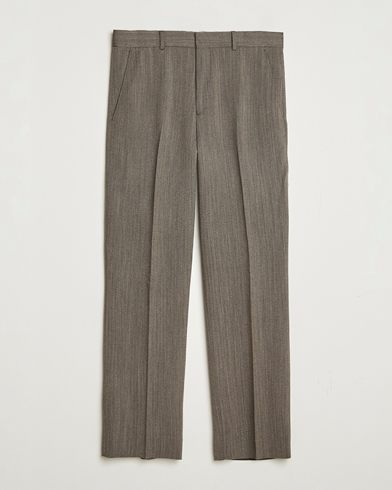 GANT 240 Mulberry Street Herringbone Suit Pants Deep Brown – Brown