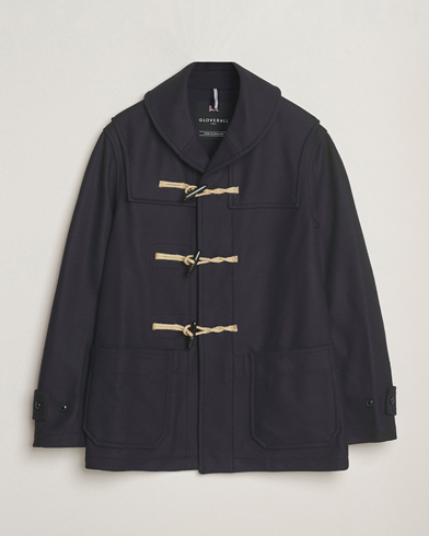 Gloverall Shawl Collar Duffle Jacket Navy – Blue