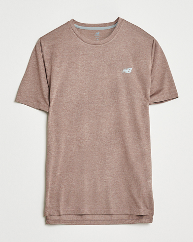 New Balance Running Athletics Short Sleeve T-Shirt Earth Shadow Heather – Brown