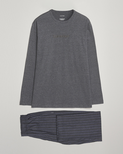Calvin Klein Flannel Pyjama Set Charcoal – Grey