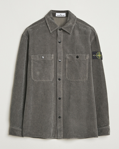 Stone Island Organic Cotton Cord Overshirt Grey – Grey
