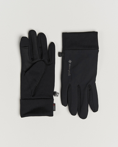 Snow Peak Polartec Stretch Gloves Black – Black
