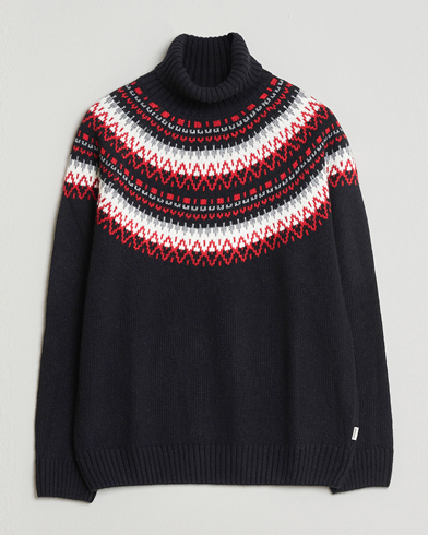 GANT Fairisle Knitted Turtleneck Black – Black
