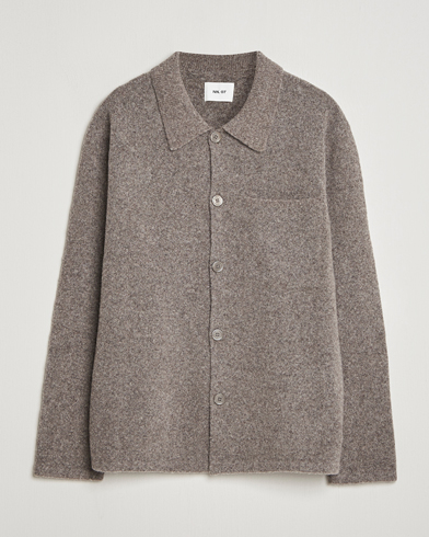 NN07 Jonas Wool Cardigan Mable Husk – Grey