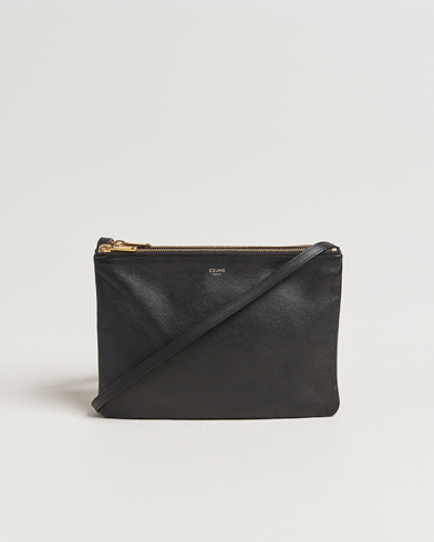 Celine Pre-Owned Trio Bag Medium Leather Black – Black