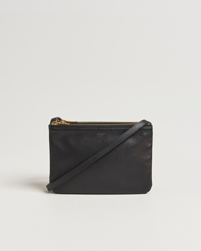 Celine Pre-Owned Trio Bag Small Leather Black – Black
