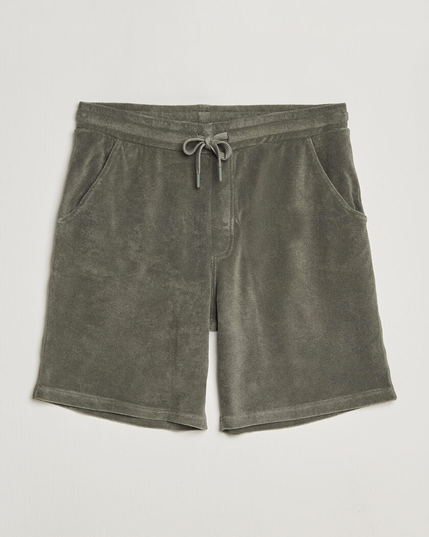 Altea Terry Drawstring Shorts Olive – Green