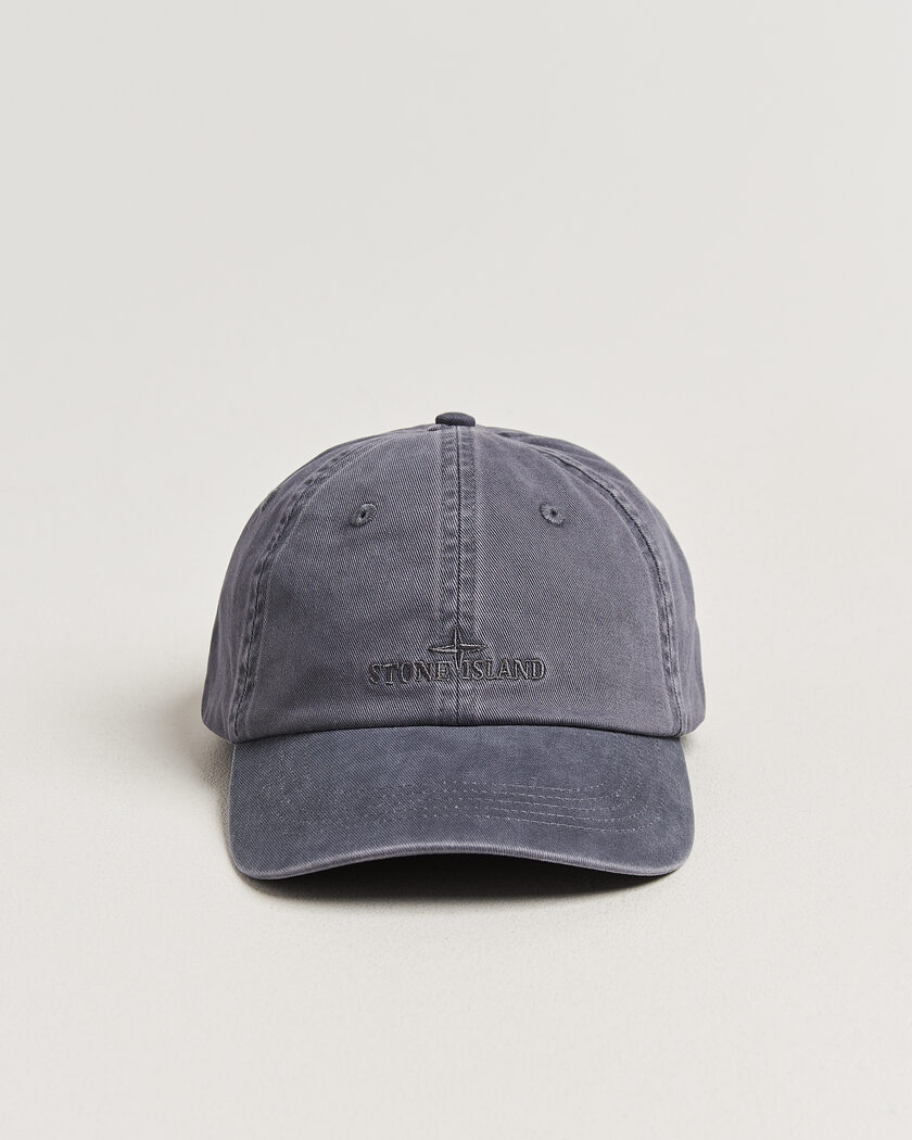 Stone Island Cotton Gabardine Cap Blue/Grey – Blue