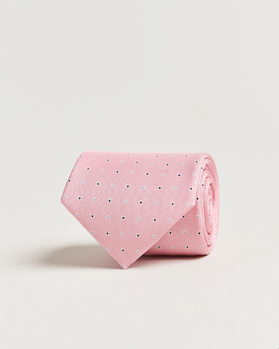 E. Marinella 3-Fold Printed Silk Tie Pink – Pink