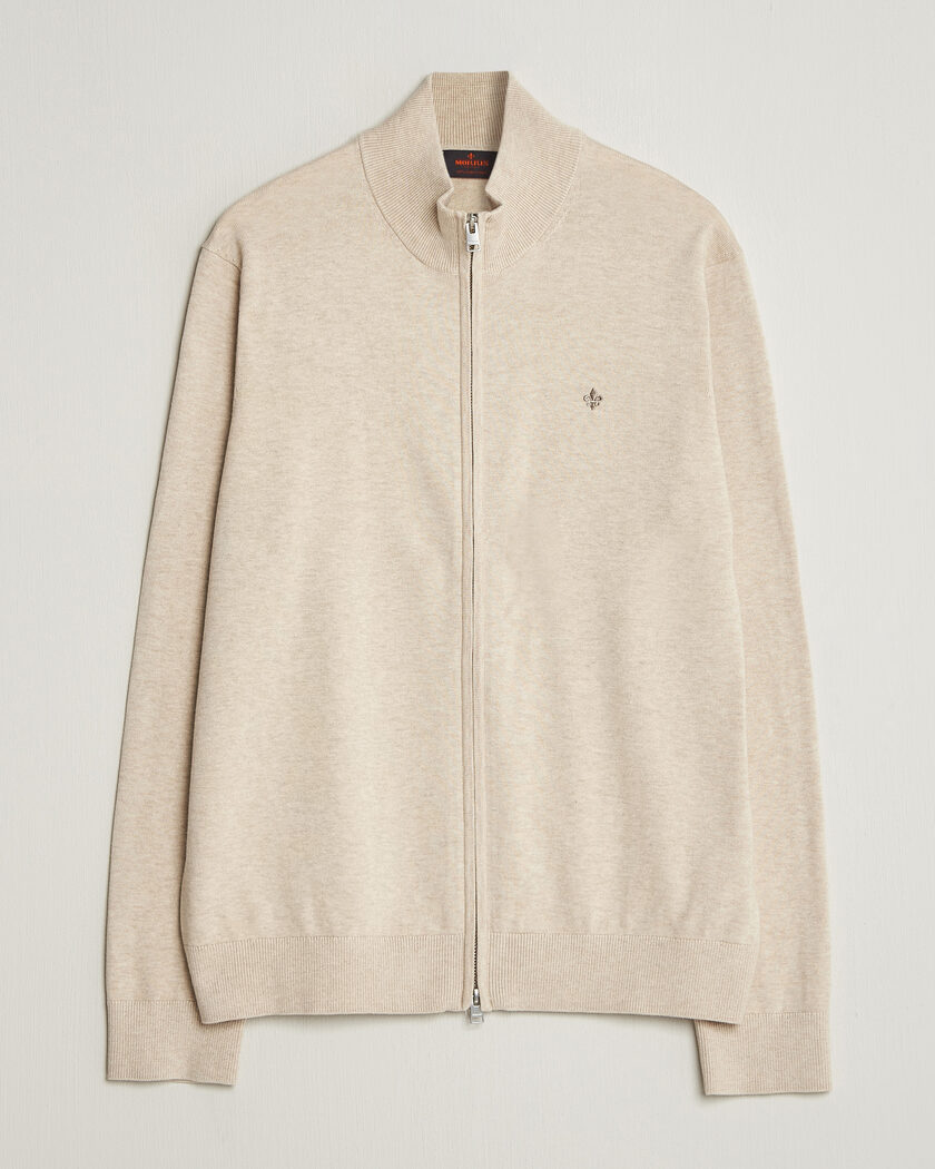 Morris Riley Zip Cardigan Khaki – Beige