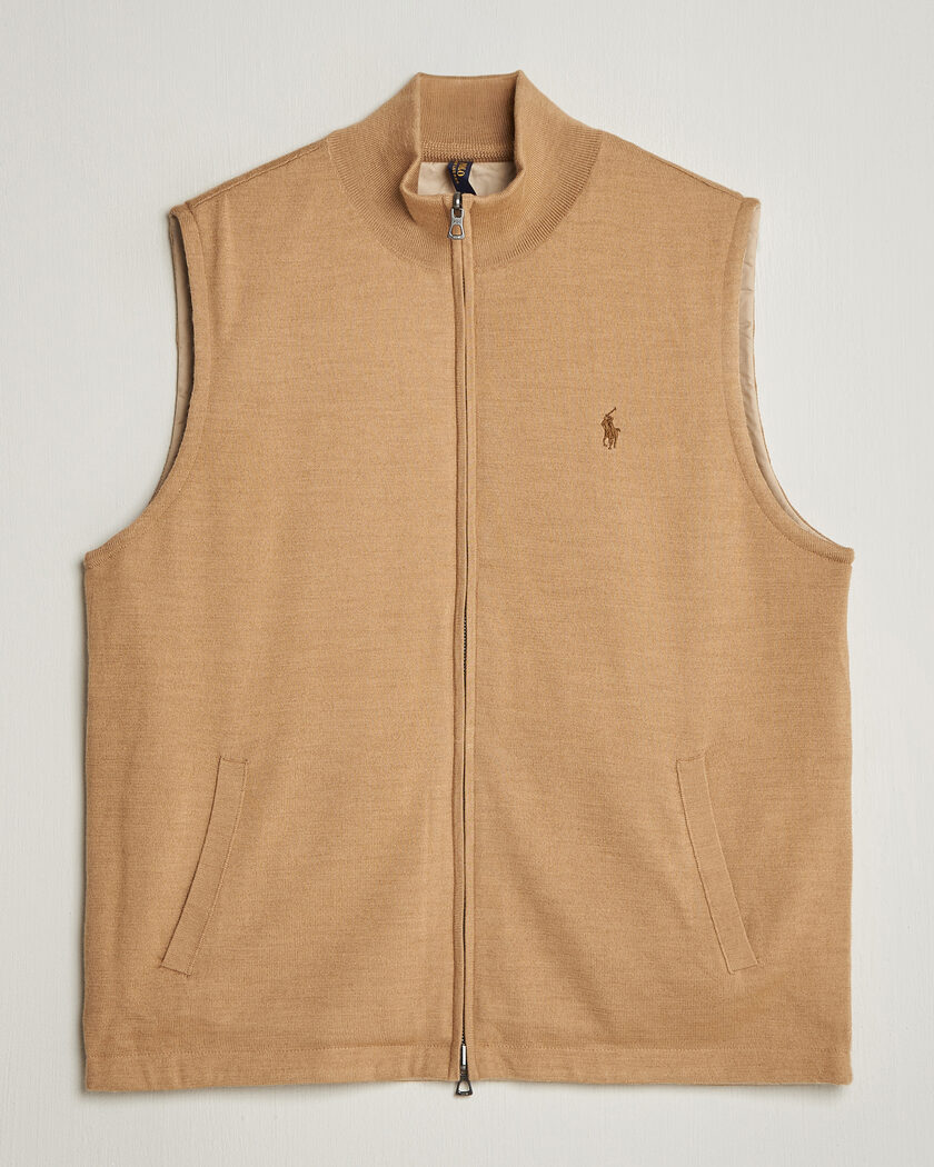 Polo Ralph Lauren Wool Blend Vest Camel Combo – Brown