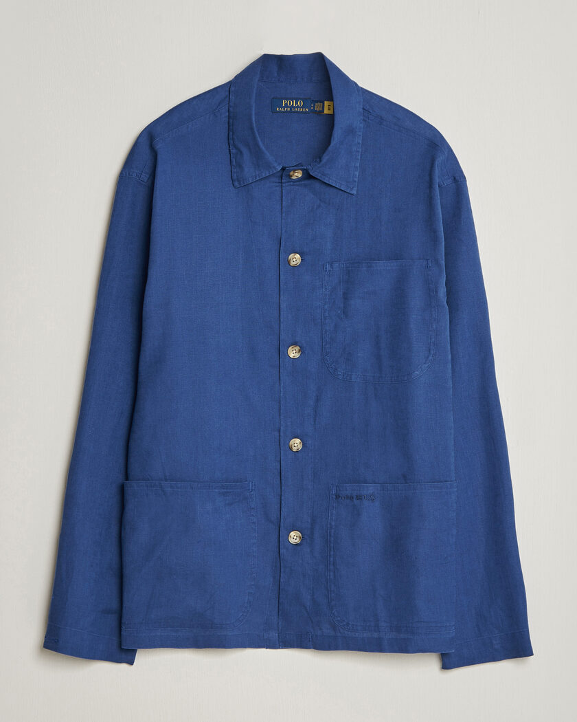 Polo Ralph Lauren Stretch Linen Overshirt Annapolis Blue – Blue