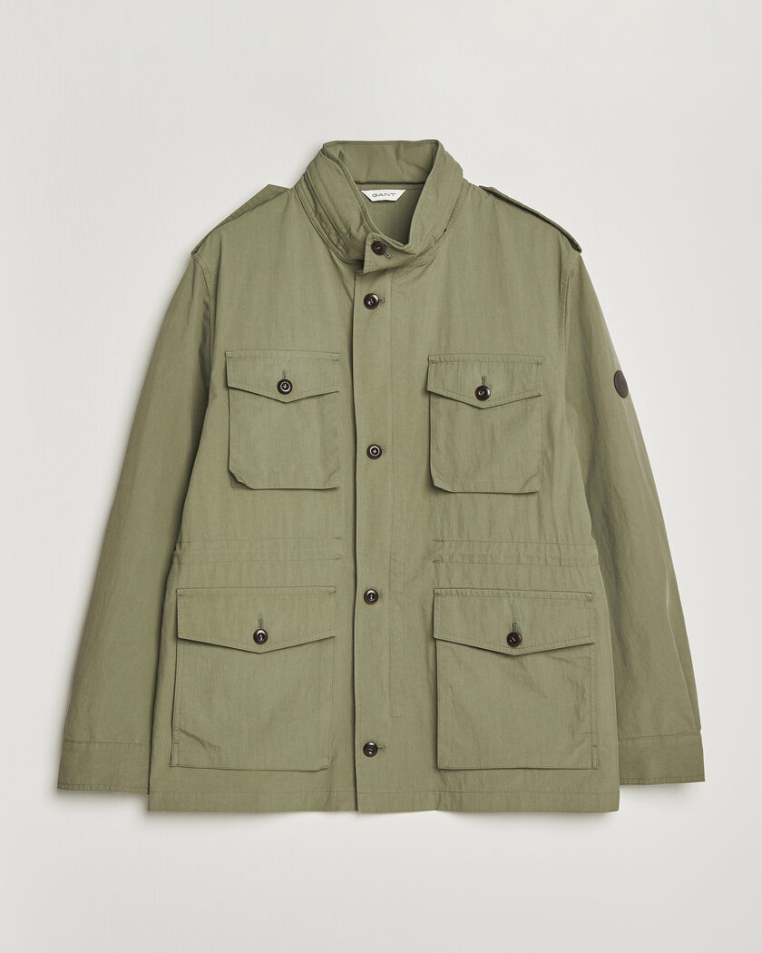 GANT Cotton Field Jacket Dry Herb Green – Green