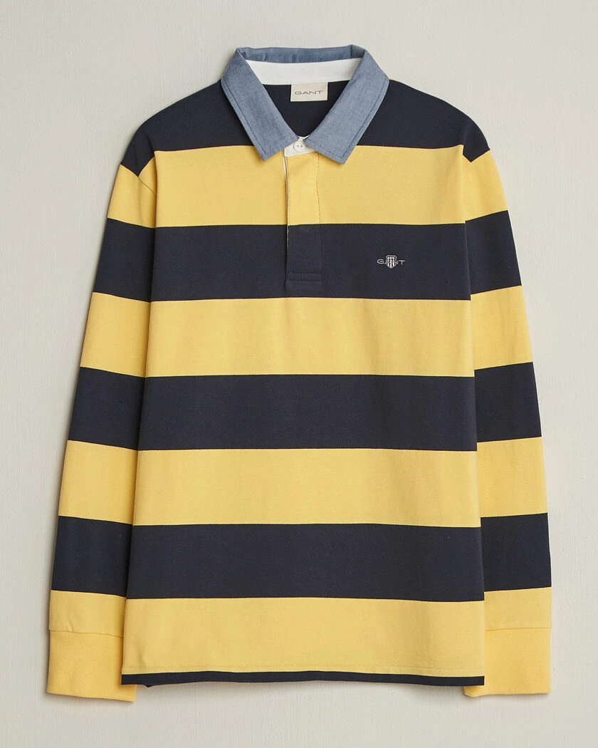 GANT Chambray Striped Heavy Rugger Banana Yellow – Yellow