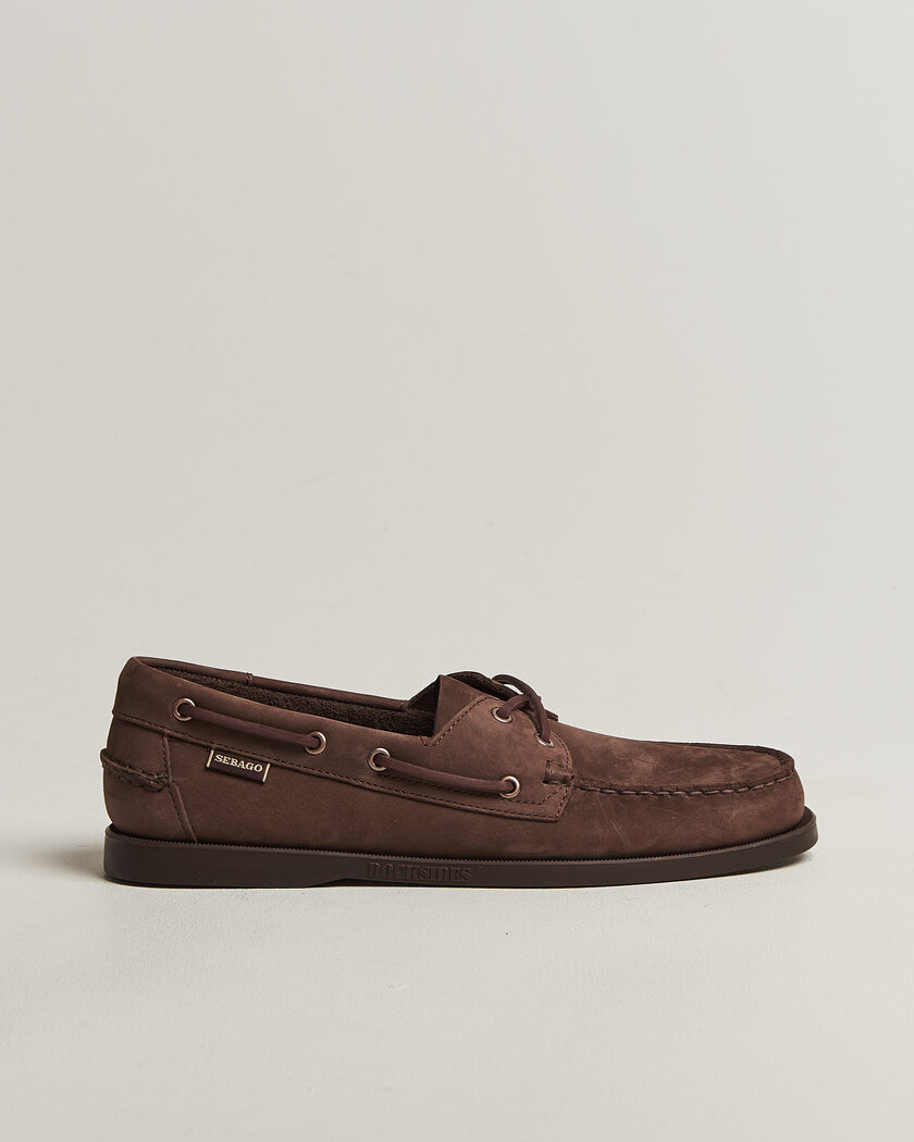 Sebago Docksides Portland Nubuck Boat Shoe Brown Taupe – Brown