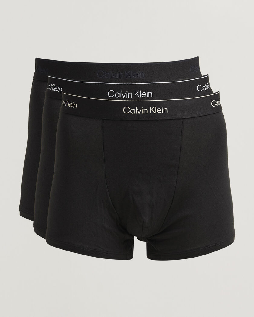 Calvin Klein 3-Pack Icon Cotton Stretch Relaxed Trunk Black – Black