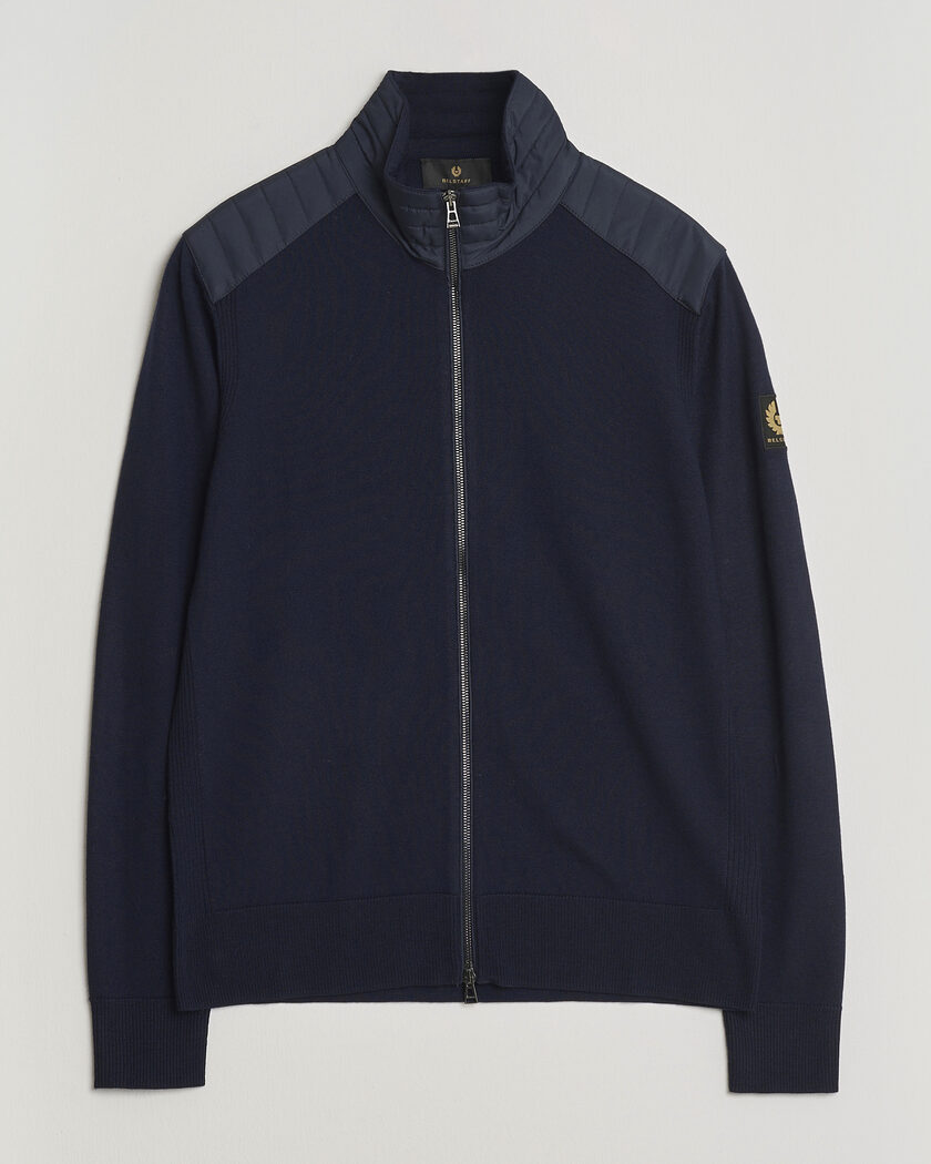 Belstaff Kelby Knitted Full Zip Dark Ink – Blue