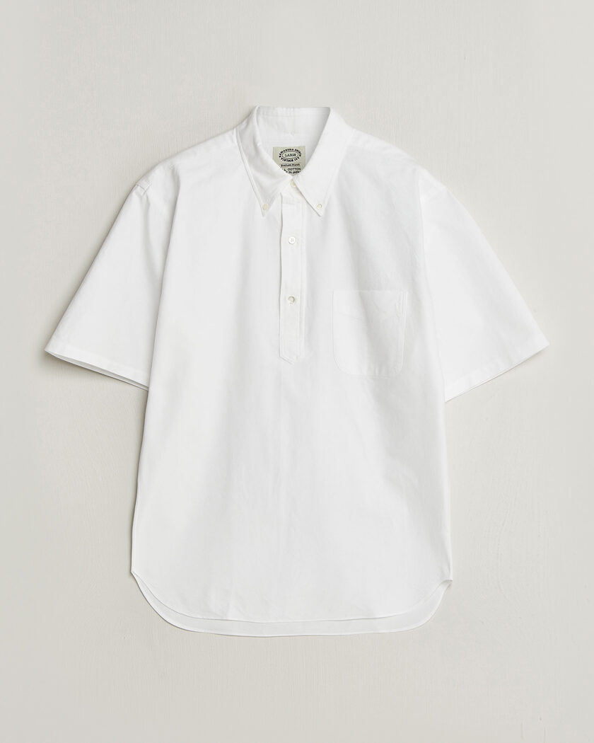 Kamakura Shirts Vintage Ivy Half Sleeve Oxford Popover White – White
