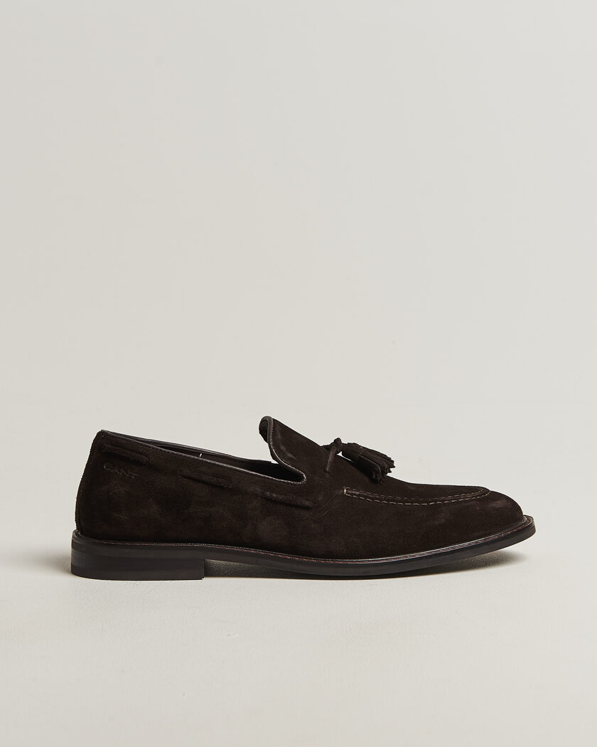 Gant Lozham Suede Tassle Loafer Dark Brown – Brown