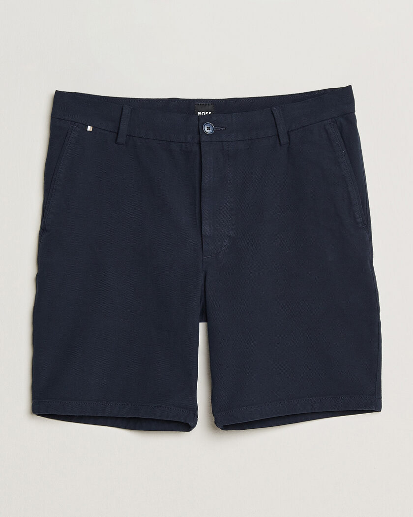 BOSS BLACK Kane Cotton Chino Shorts Dark Blue – Blue