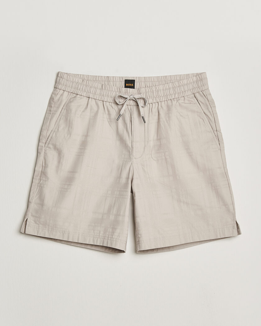 BOSS ORANGE Sandrew Cotton Drawstring Shorts Open Grey – Grey
