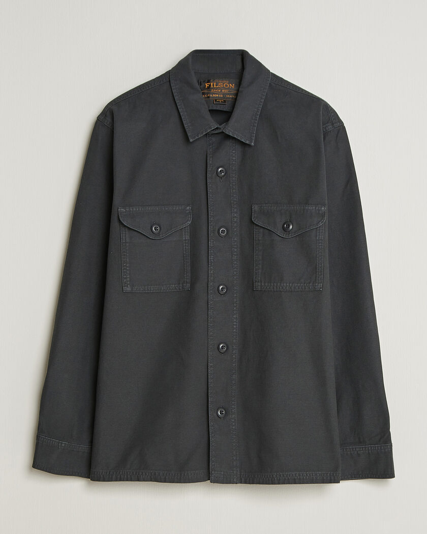 Filson Reverse Sateen Jac-Shirt Washed Black – Black