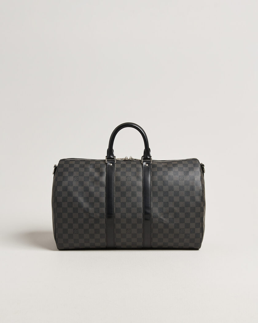 Louis Vuitton Pre-Owned Keepall Bandouliére 45 Damier Graphite – Grey