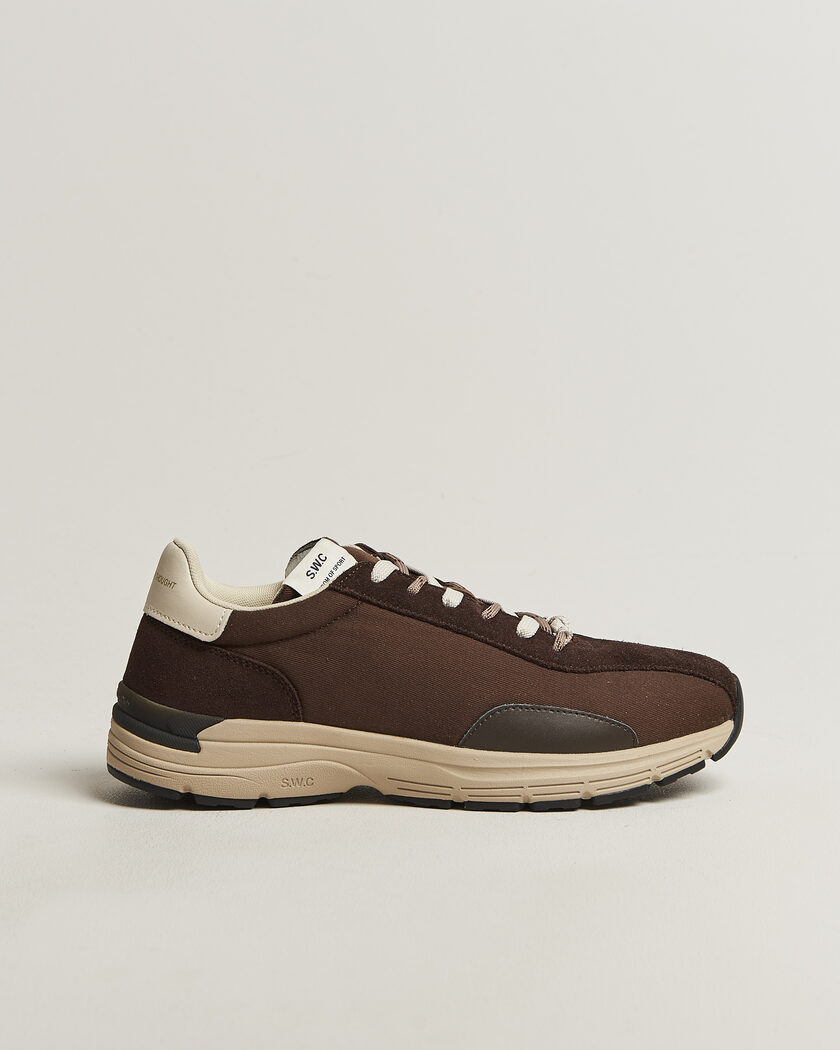 Stepney Workers Club Legion Suede Twill Sneaker Dark Brown – Brown