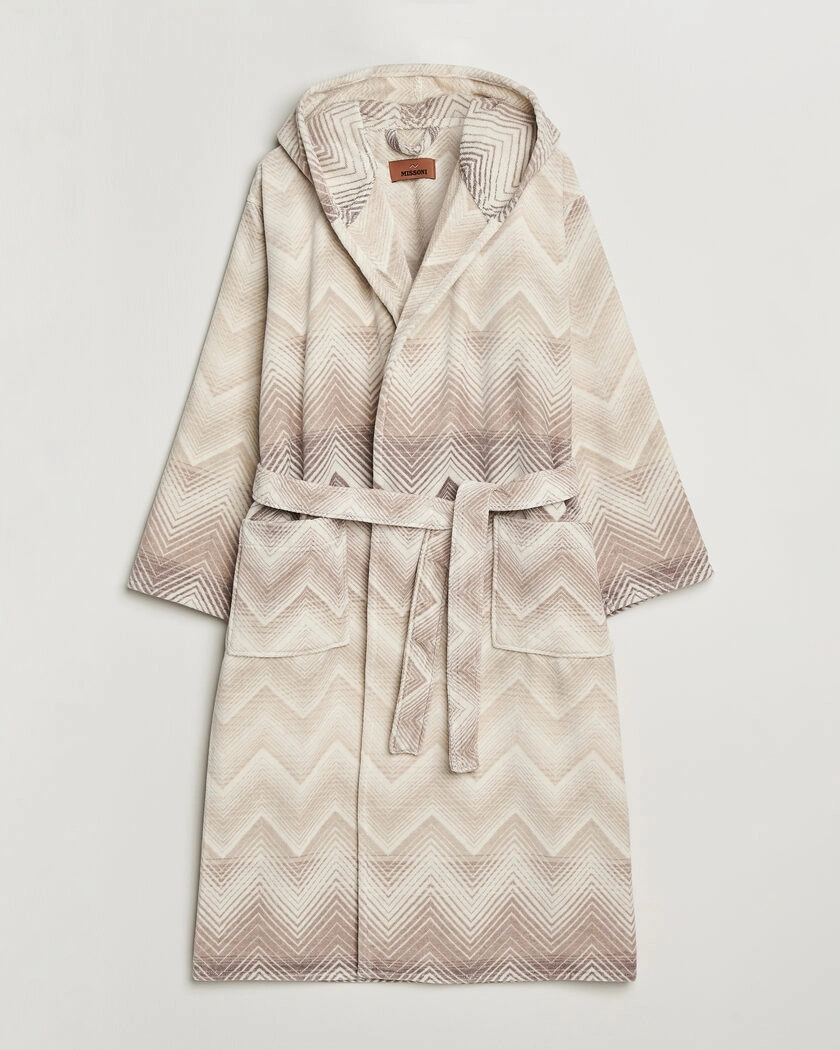 Missoni Home Marea Hooded Bathrobe Beige – Beige