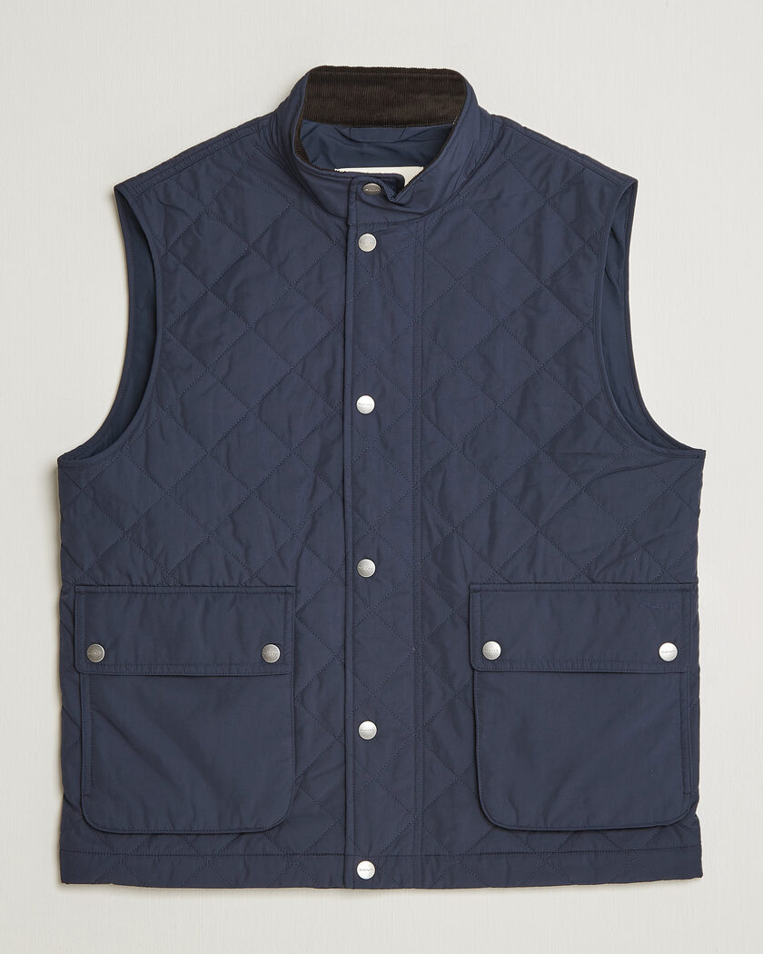 Gant Classic Quilted Vest Evening Blue – Blue