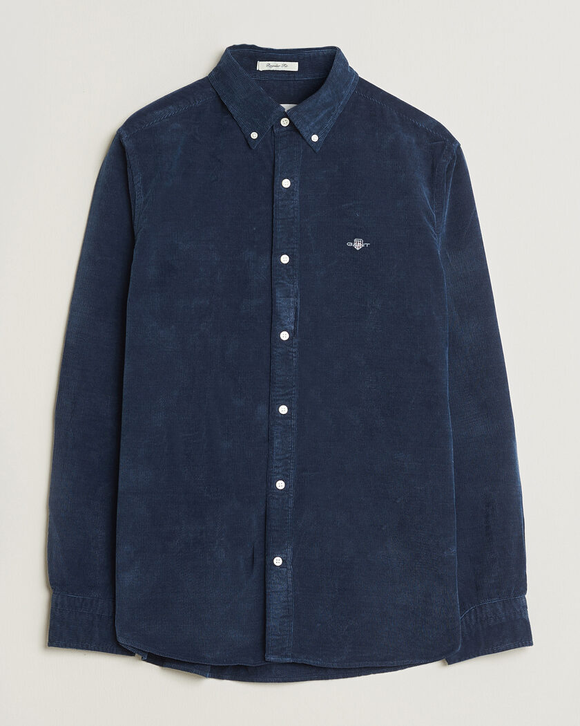 Gant Indigo Corduroy Shirt Dark Blue – Blue