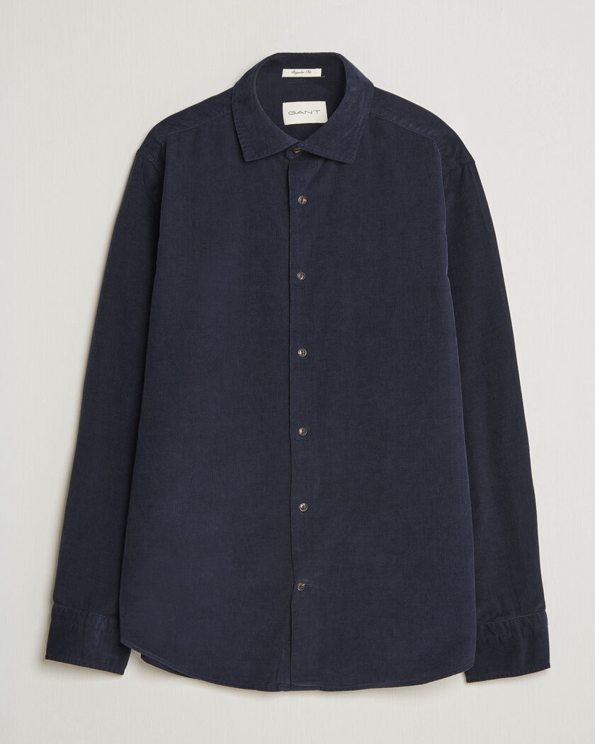 Gant Regular Fit Baby Cord Shirt Evening Blue – Blue