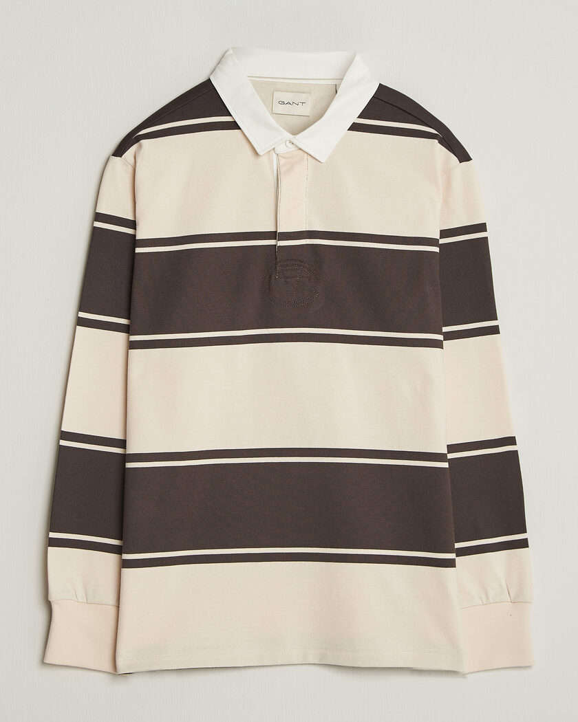 Gant Striped Rugger Charred Wood Brown – Brown
