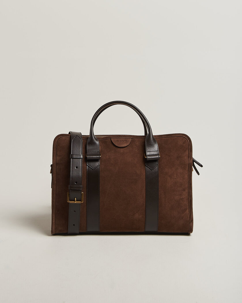 Gant Suede Commuter Bag Soil Brown – Brown