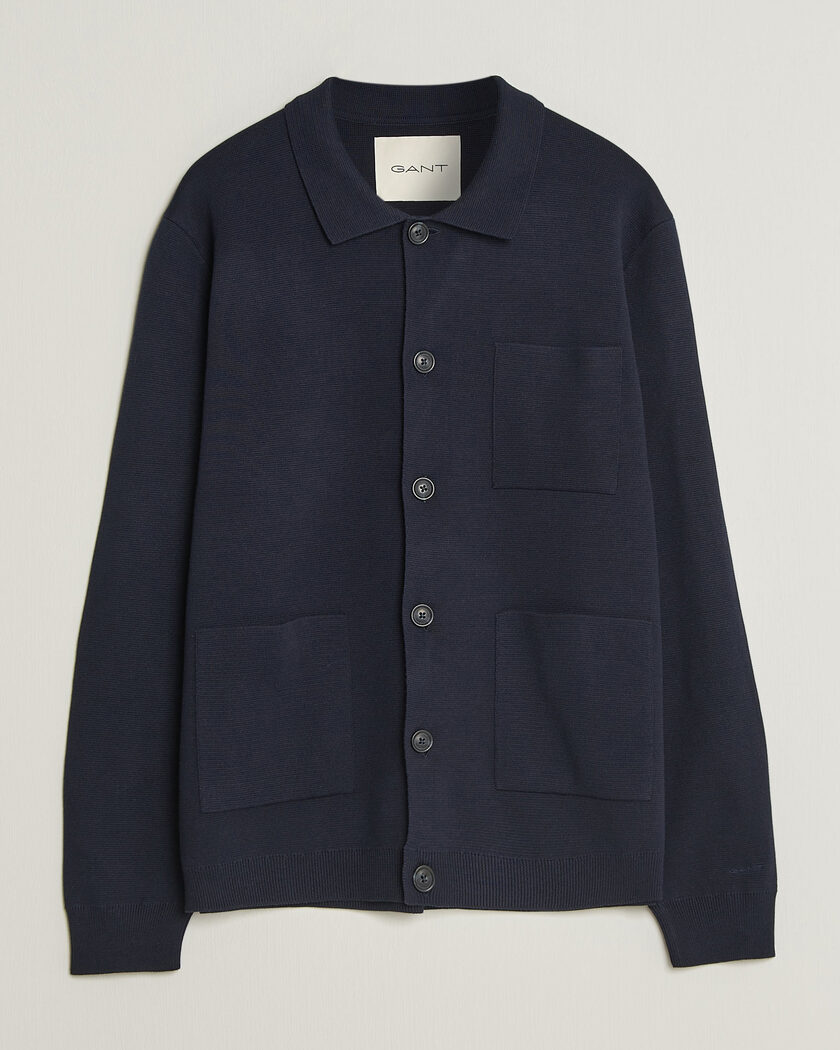 Gant Milano Knitted Cardigan Evening Blue – Blue