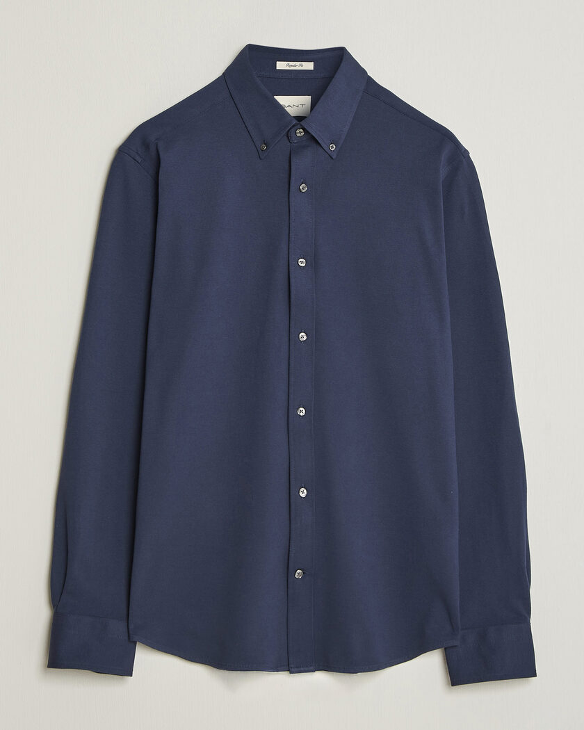 Gant Regular Fit Jersey Pique Shirt Marine – Blue