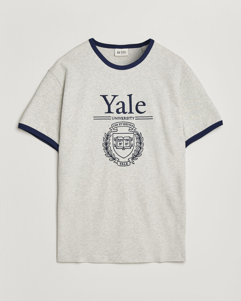 Gant YALE Crew Neck T-Shirt Grey Melange – Grey