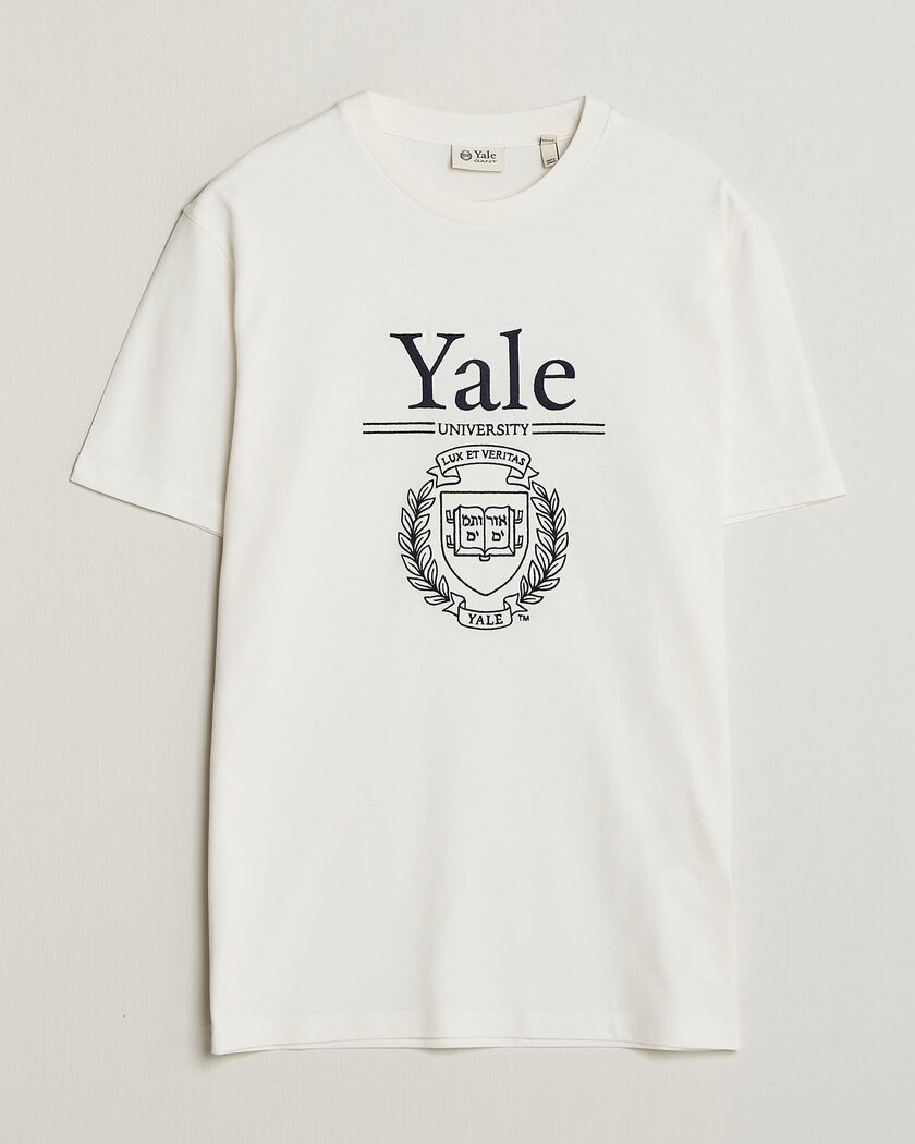 Gant YALE Crew Neck T-Shirt Eggshell – White