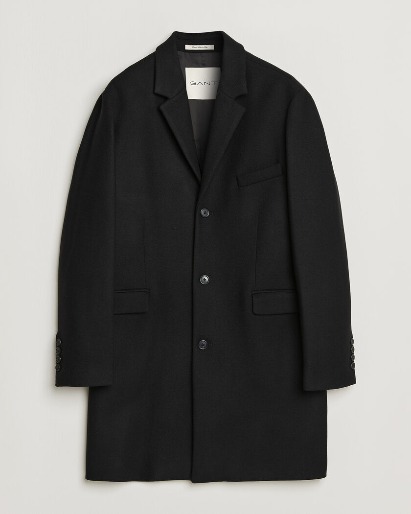 Gant Classic Wool/Cashmere Coat Black – Black