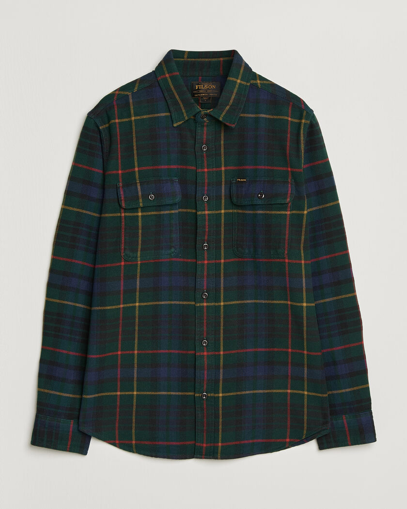Filson Vintage Flannel Work Shirt Green/Navy – Green